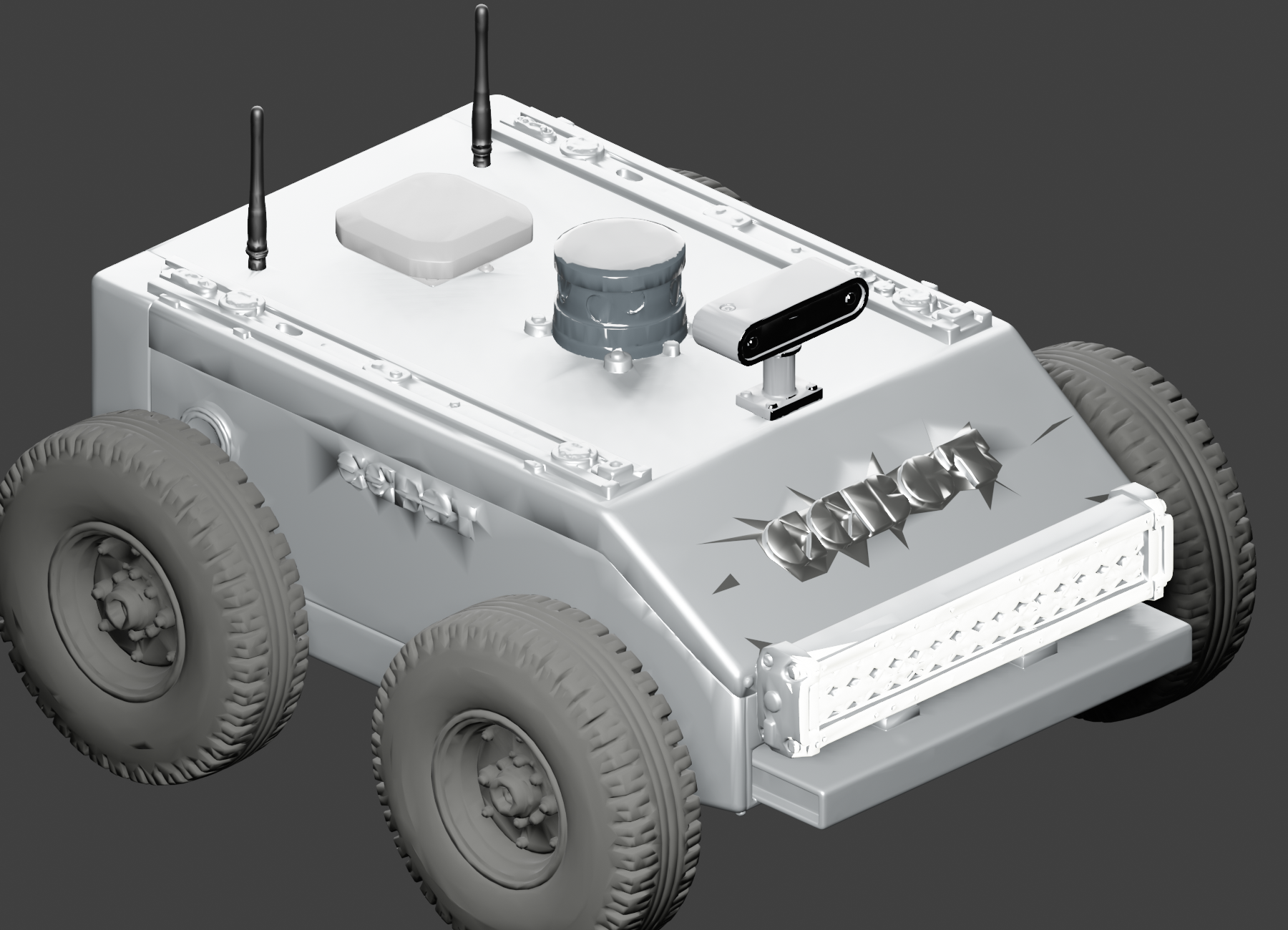 High fidelity robot render from the model QA set
