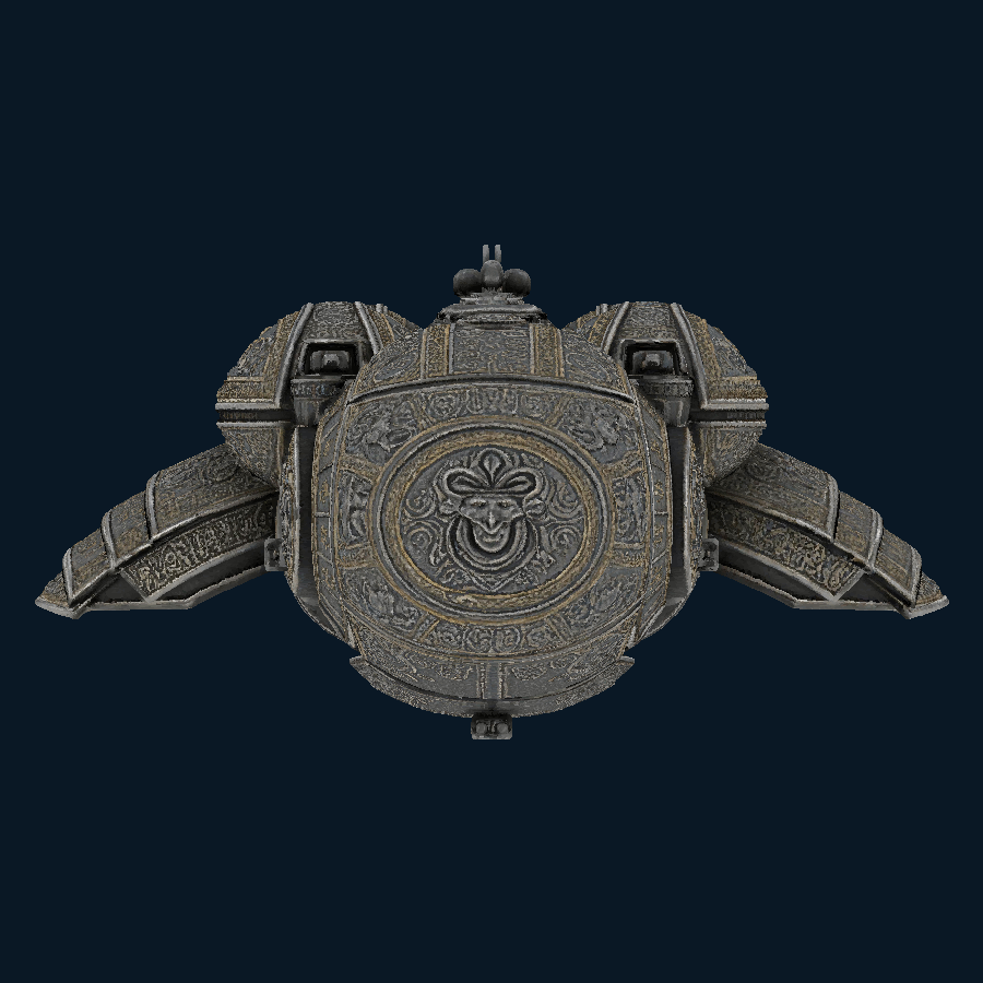 Embossed Crown — front model view