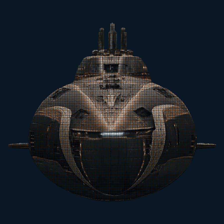 Gildedwake-class Undersea Cruiser — front view