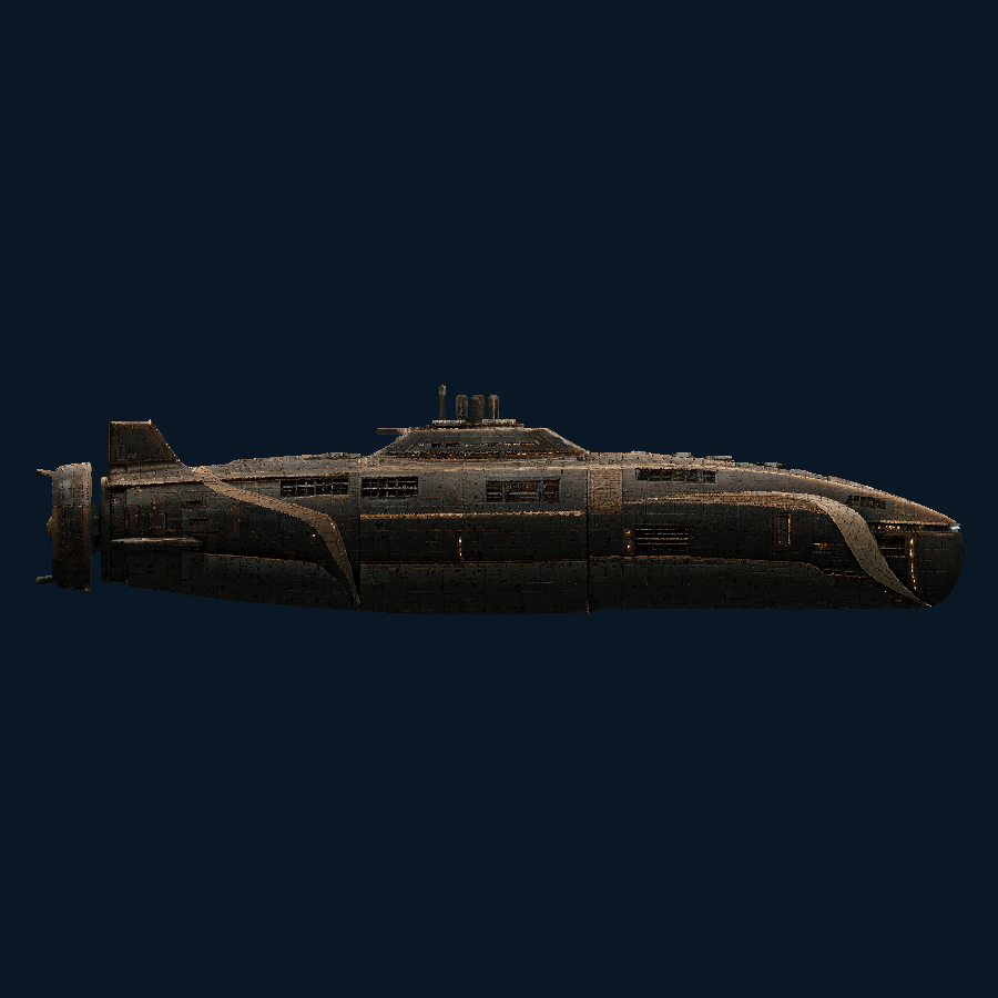 Gildedwake-class Undersea Cruiser — left view