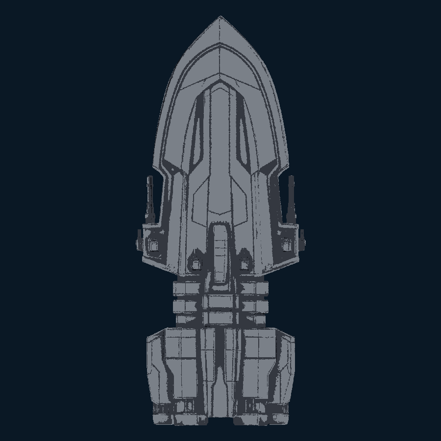 Obsidianwedge — bottom model view