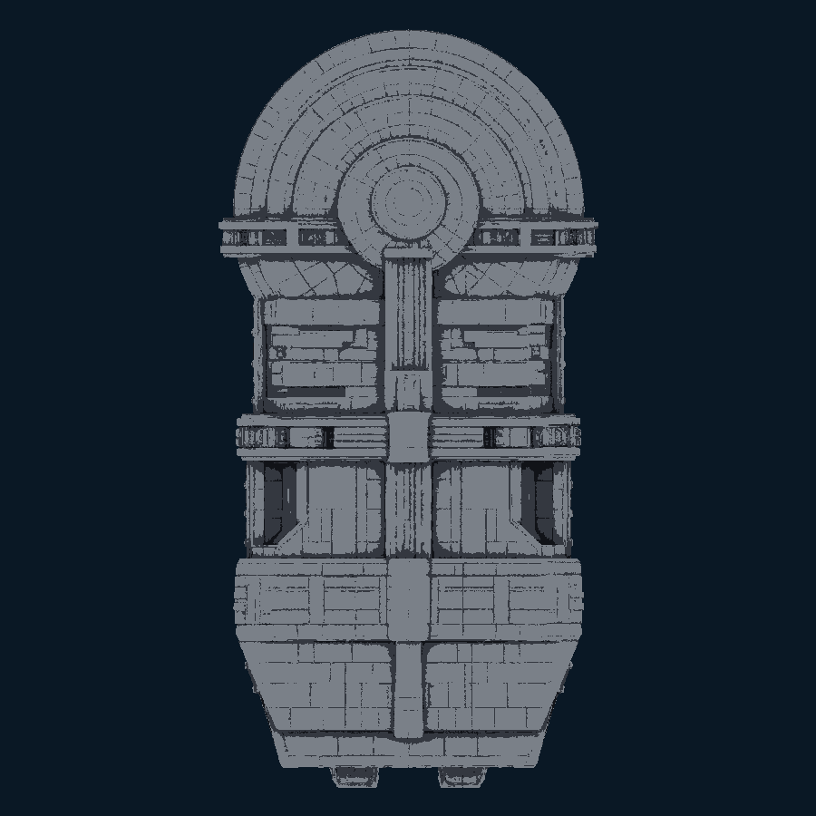 Shadowwall — bottom model view